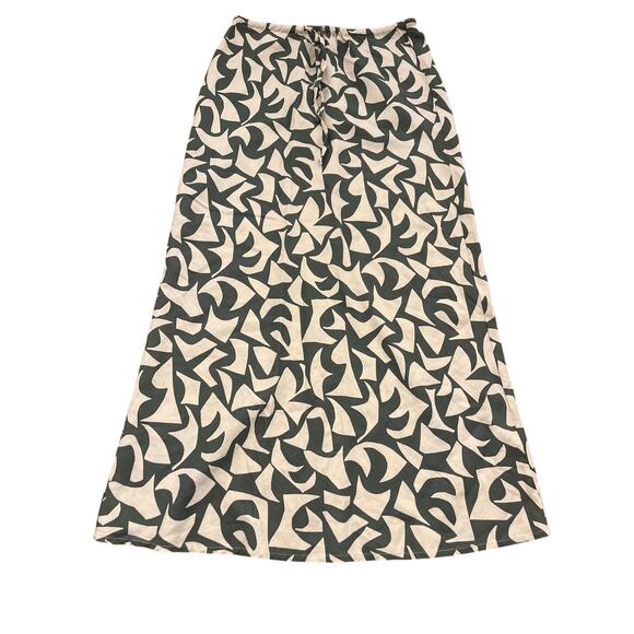 NWT Marine Layer Avery Hemp Midi Skirt Pine Geo Print Sz XS - Picture 2 of 7
